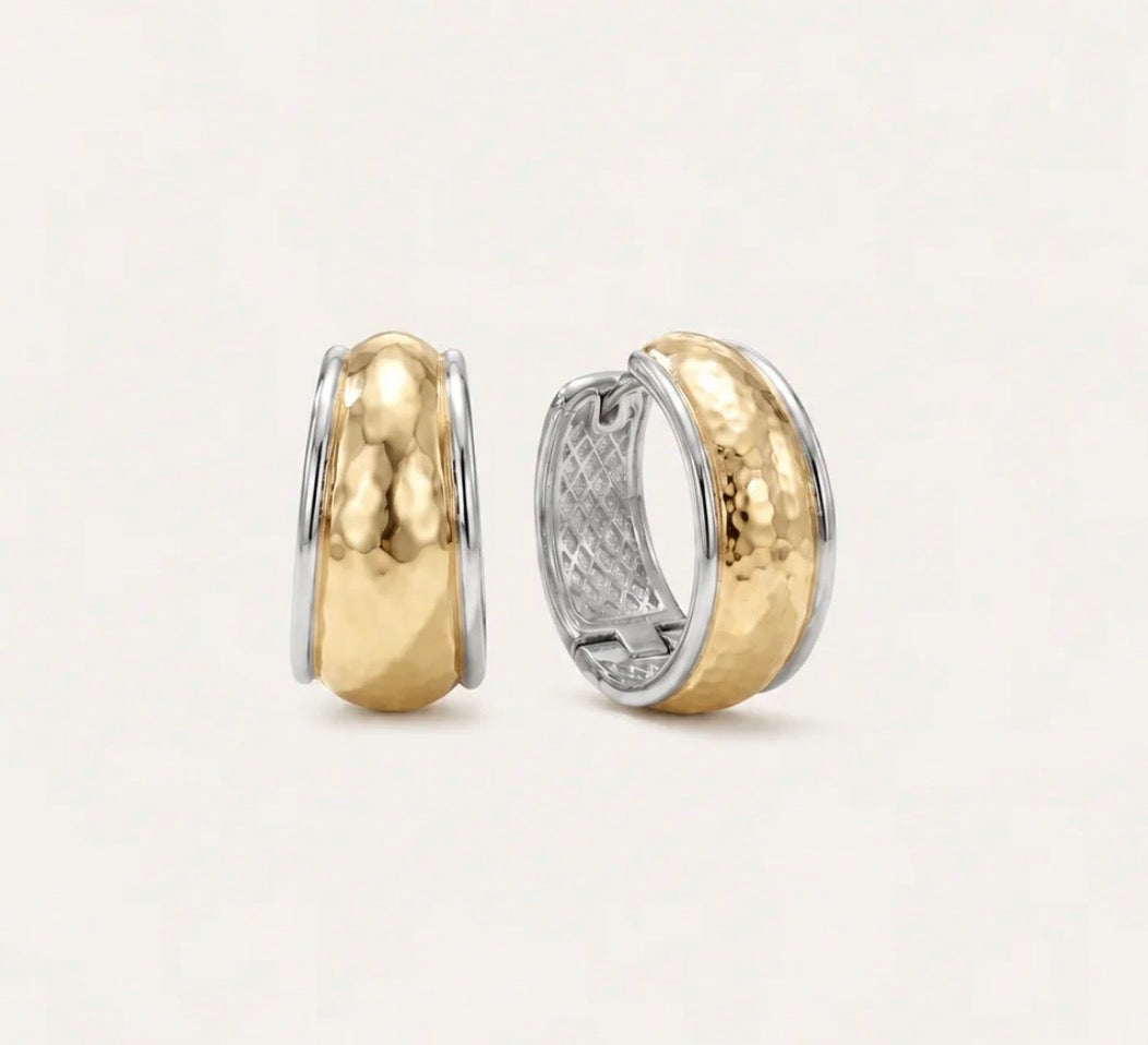 Natalie Wood | Reflection Mini Hoop Earrings-Gold/Silver