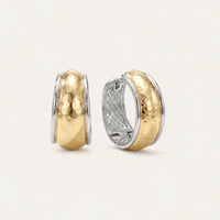 Natalie Wood | Reflection Mini Hoop Earrings-Gold/Silver
