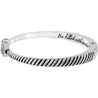 Brighton | Celestia Heart Hinged Bangle-Silver