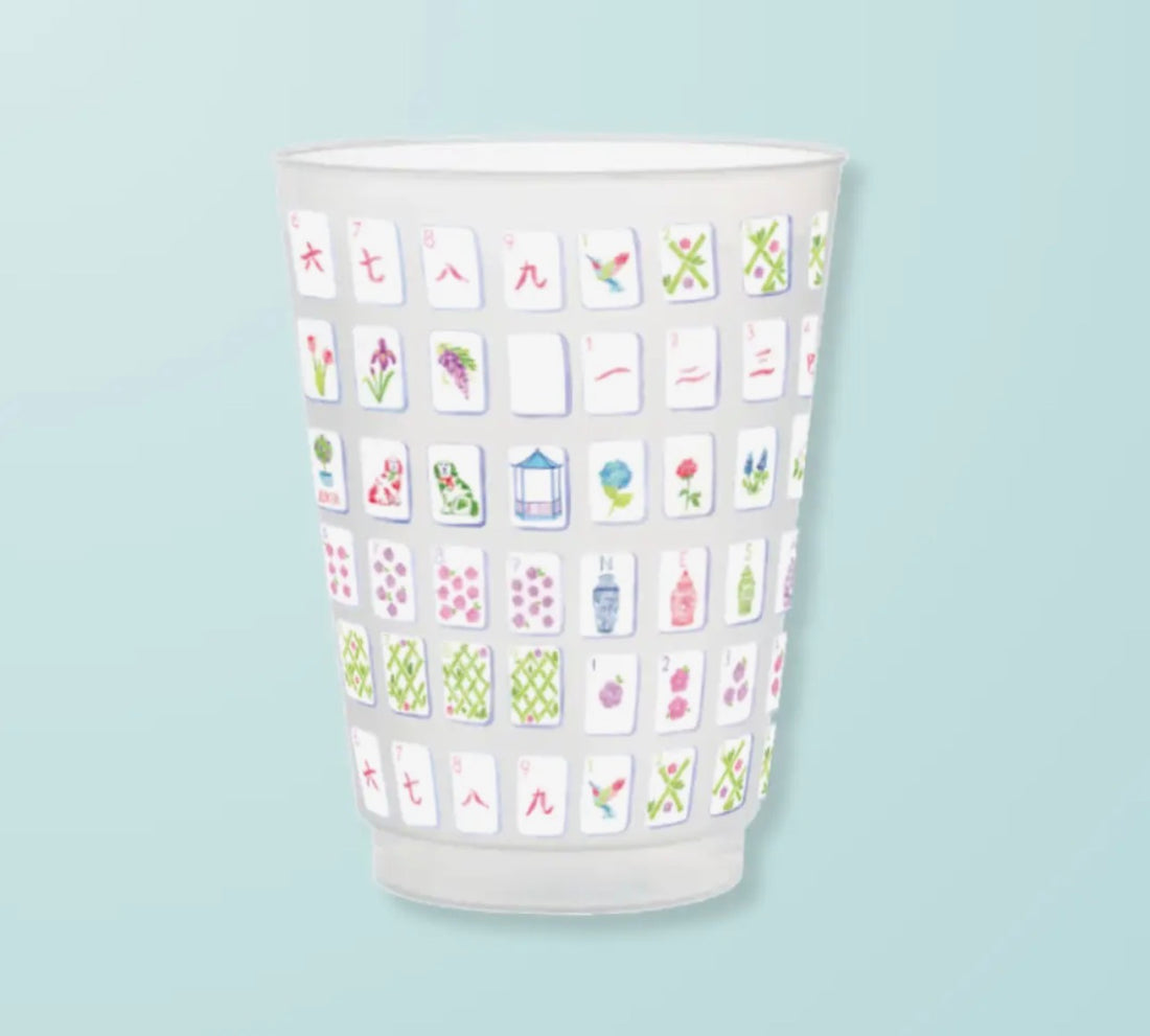Mahjong Tiles Frosted Cups