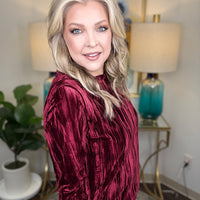 Cordilee Crinkle Velour Top