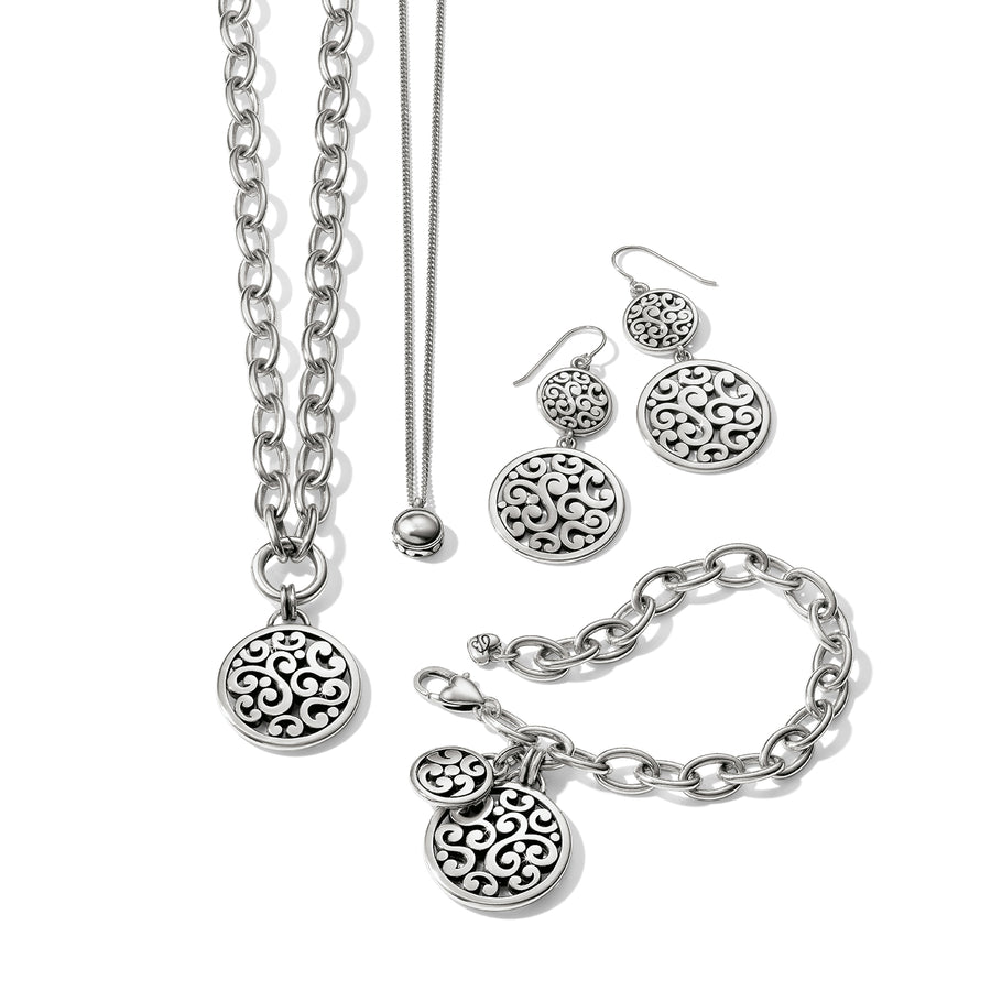 Brighton | Contempo Medallion Duo French Wire Earrings-Silver