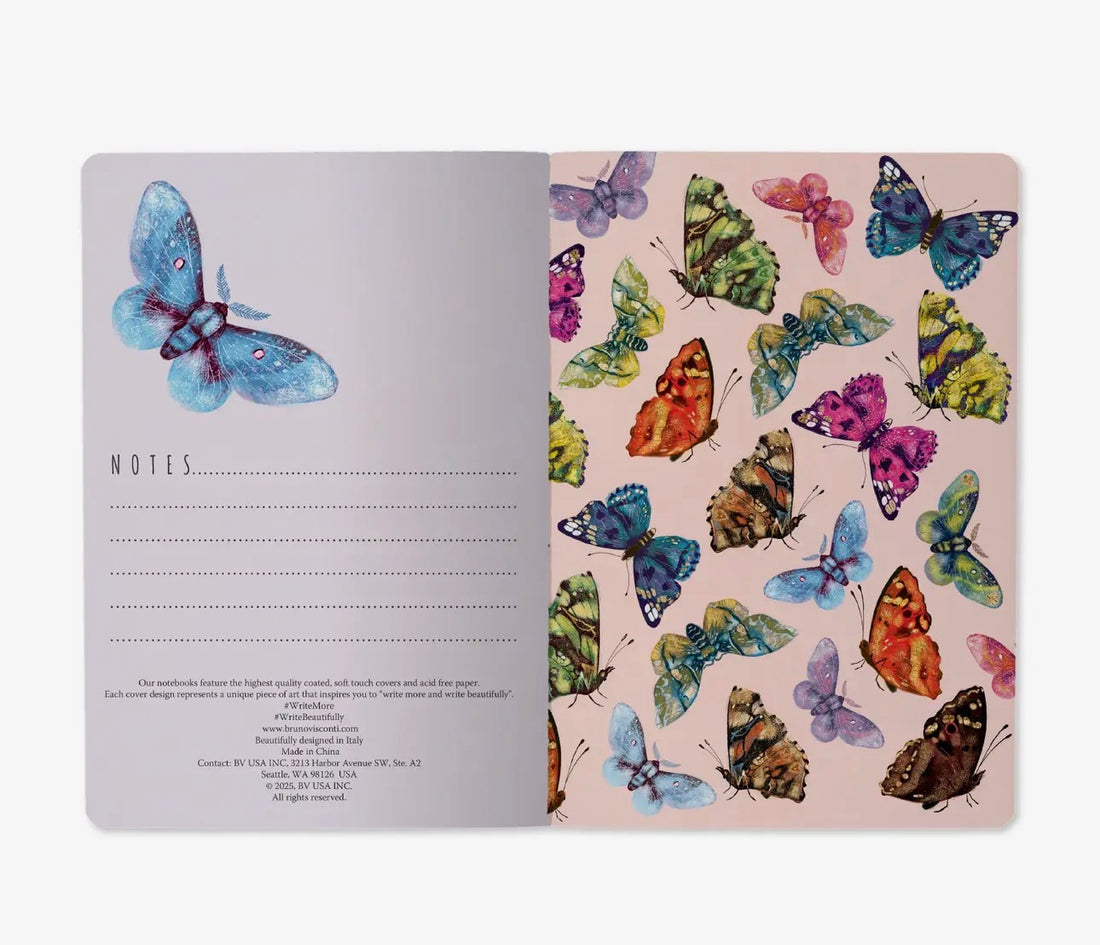 Notebook-Butterflies on Blue