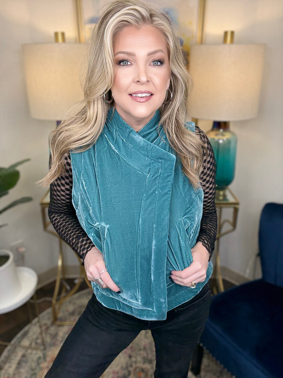 Mystree Velvet Vest
