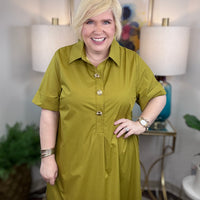 Charmed Life Dress-Martini Olive