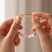 Cape Diablo Breast Cancer Awareness bracelet made with Rose Quartz