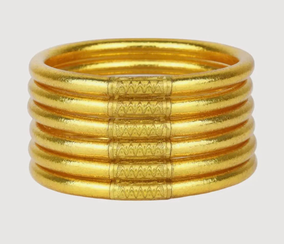 BuDhaGirl | Gold All Weather Bangles® (Set of 6) - Serenity