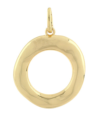 Organic Round Metal Pendant