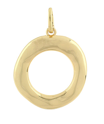Organic Round Metal Pendant
