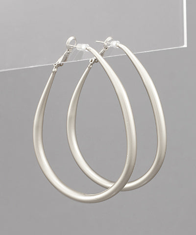 Oval Hoop Earrings-2 Colors - The Shoppes at Coldwater