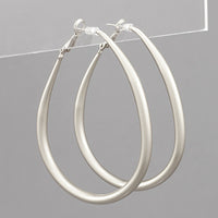 Oval Hoop Earrings-2 Colors - The Shoppes at Coldwater
