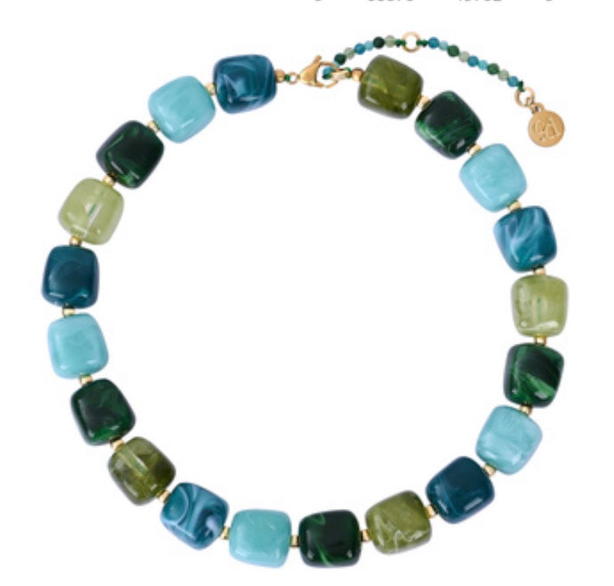 Cape Diablo | Chunky Square Bead Necklace-7 Colors