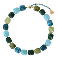 Cape Diablo | Chunky Square Bead Necklace-7 Colors