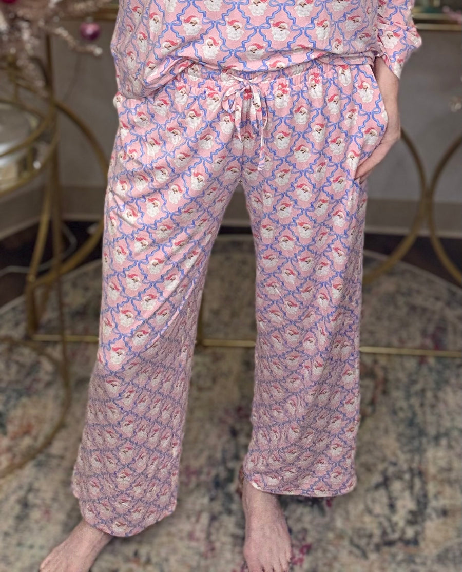 Mary Square Pajamas-Santa Bows