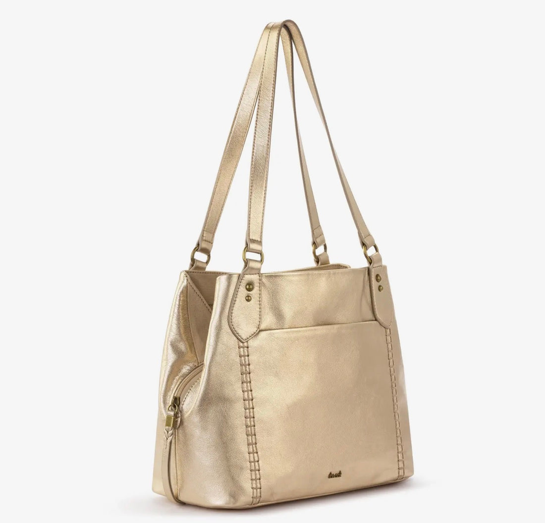The Sak | Melrose Satchel Leather-Light Gold