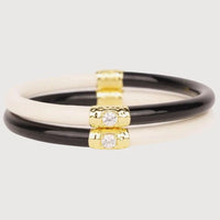 BuDhaGirl | Black/Ivory Yin & Yang All Weather
Bangles® (Awb®)