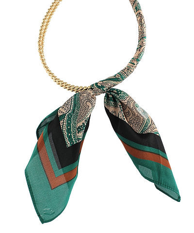 Bead and Scarf Necklace
