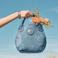 Brighton | Reina Suede Medium Tote-Denim