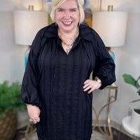 Tell Me Everything Curvy Dress-Black