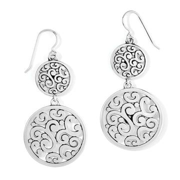 Brighton | Contempo Medallion Duo French Wire Earrings-Silver