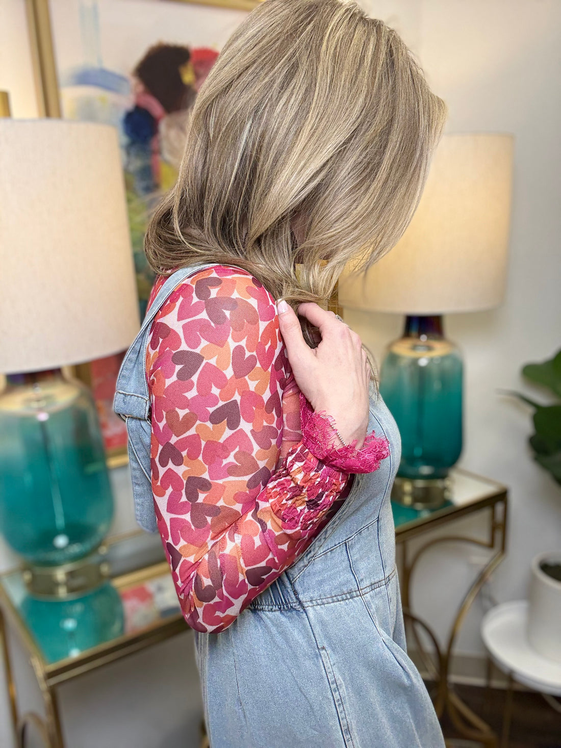 Sweet Heart Mesh Top