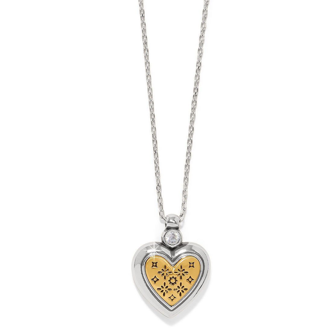 Brighton | Mosaic Heart Two Tone Petite Necklace