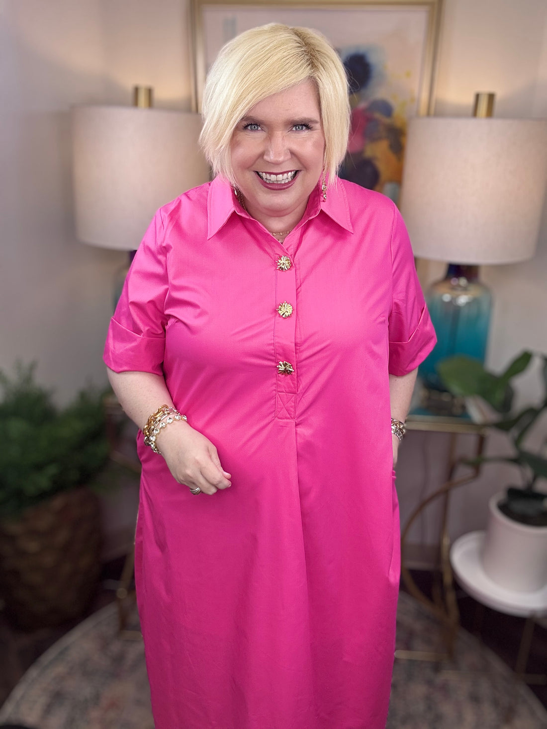 Charmed Life Dress-Pink