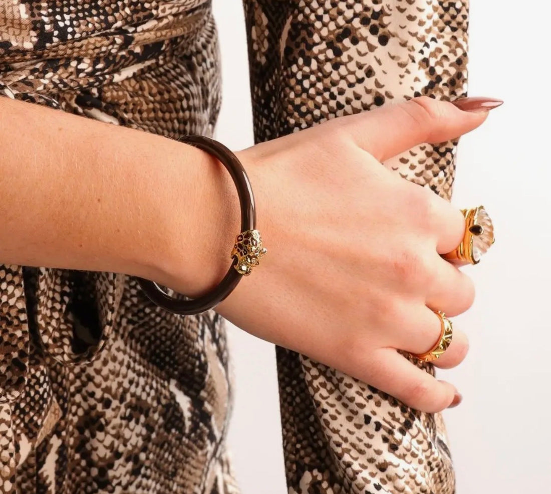 BuDhaGirl | Fauna Panther All Weather Bangle® (Awb®) - Chocolate