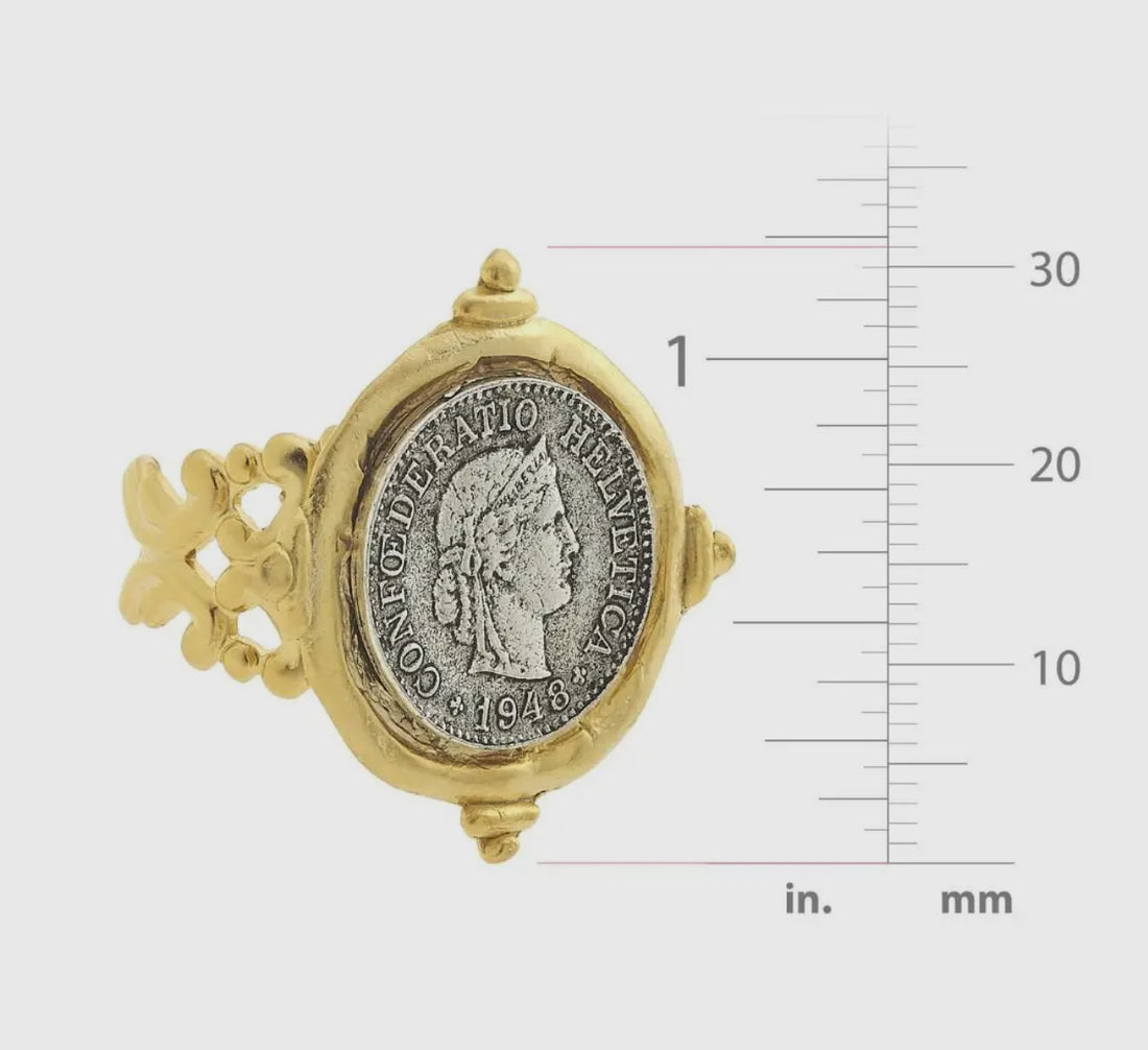 Susan Shaw | Two Tone Coin Adjustable Ring