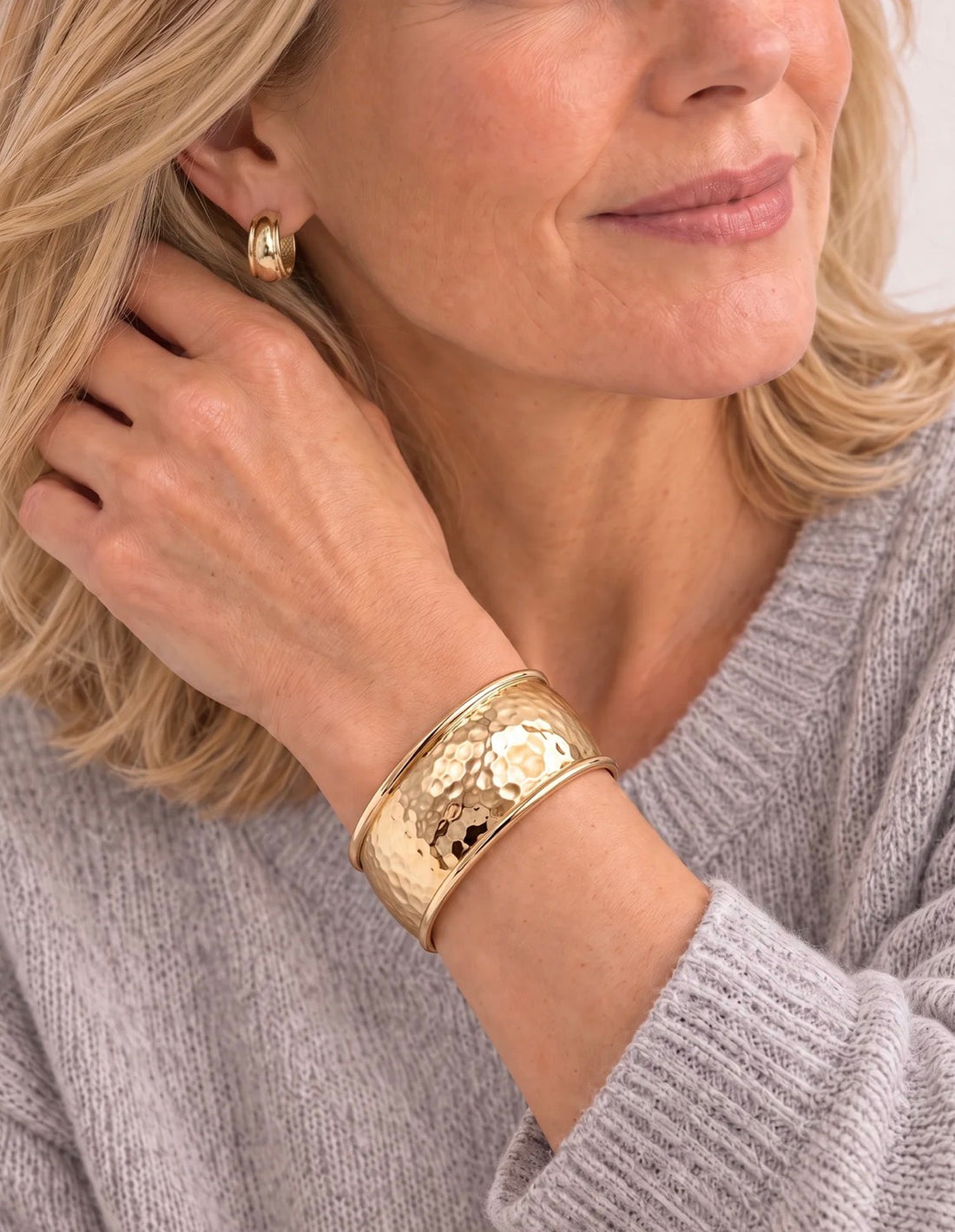 Natalie Wood | Golden Hour Statement Bracelet-Gold/Silver