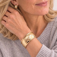 Natalie Wood | Golden Hour Statement Bracelet-Gold/Silver