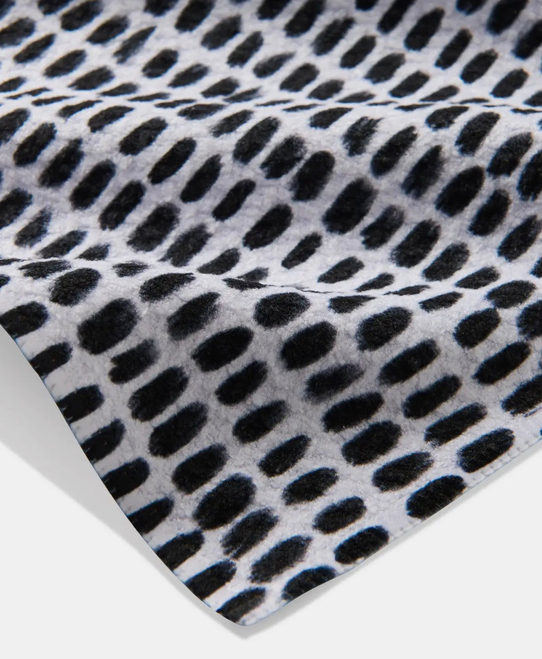 Close-up of a black and white patterned fabric