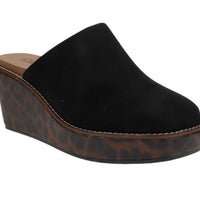 Corky's Maybe Later leopard print closed toe wedge