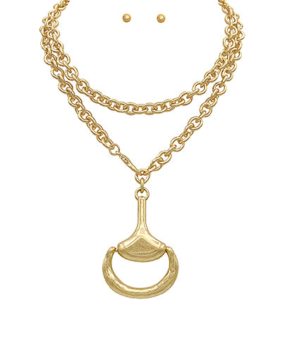 Horsebit Necklace-Long
