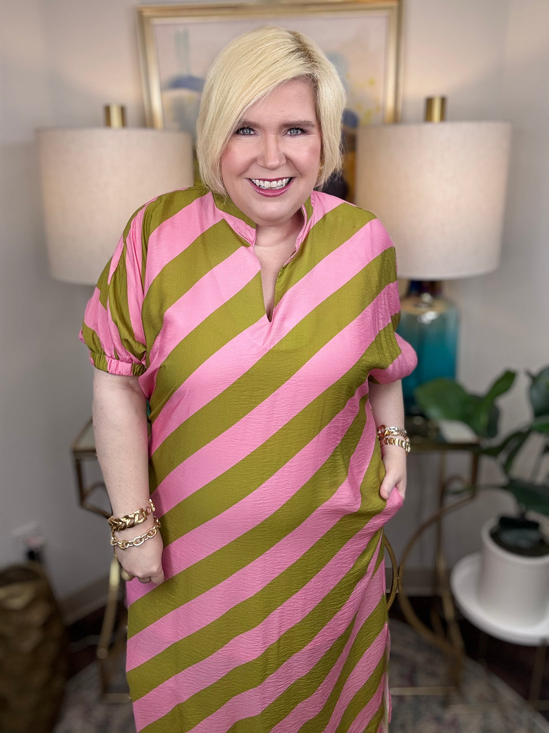 Kiwi Pink Curvy Dress - The Shoppes at Coldwater