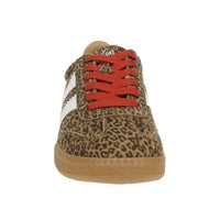 Corky's Heads Up Sneaker in mini leopard print with two side stripes