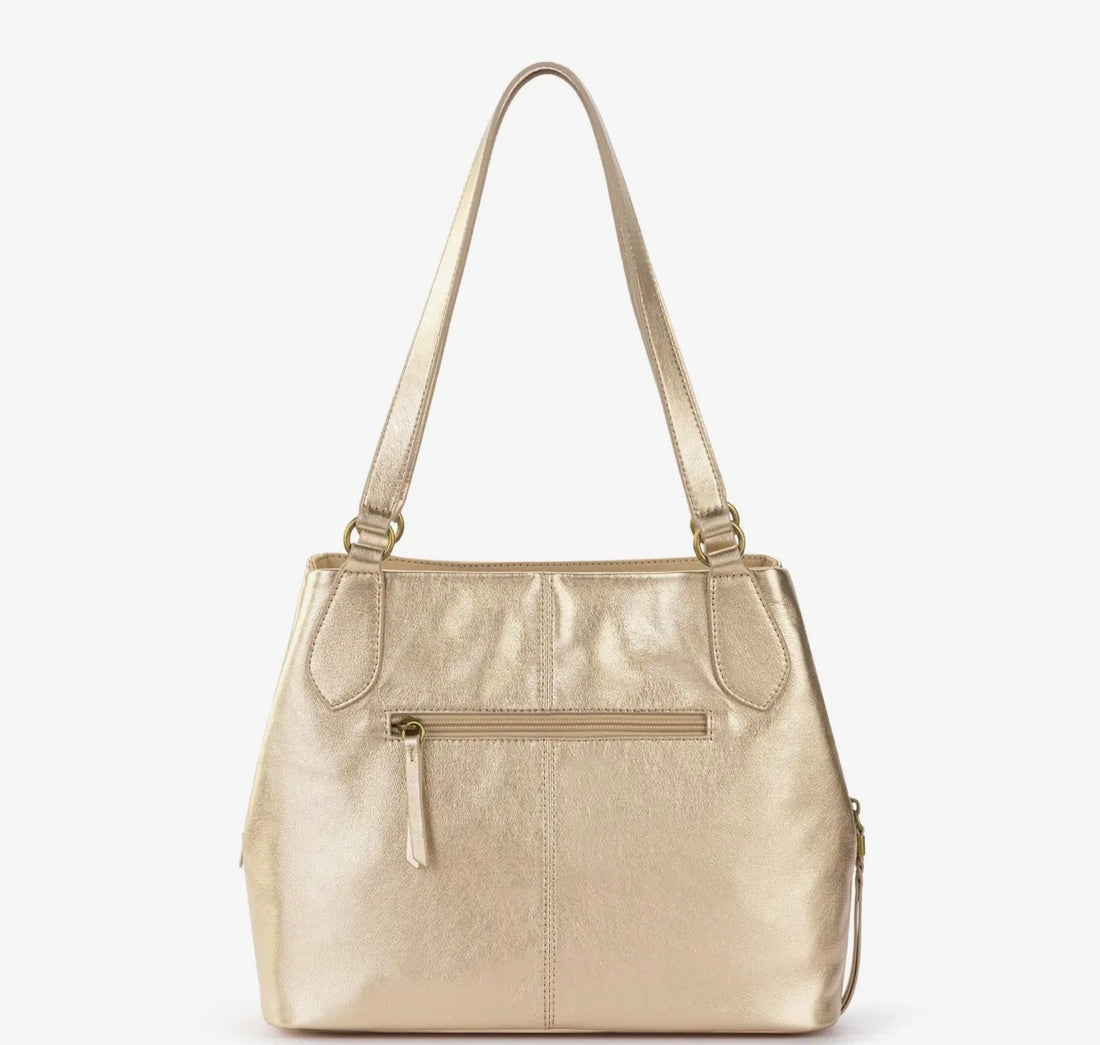 The Sak | Melrose Satchel Leather-Light Gold