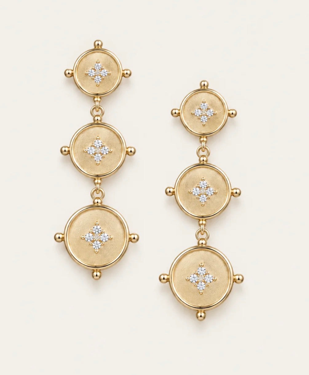 Natalie Wood | Legacy Coin Statement Earrings-Gold