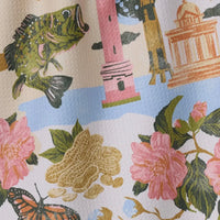 Upclose of Alabama state illustrations. 