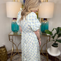 Mary Square Eloise Dress-Sweetbriar Lattice Blue