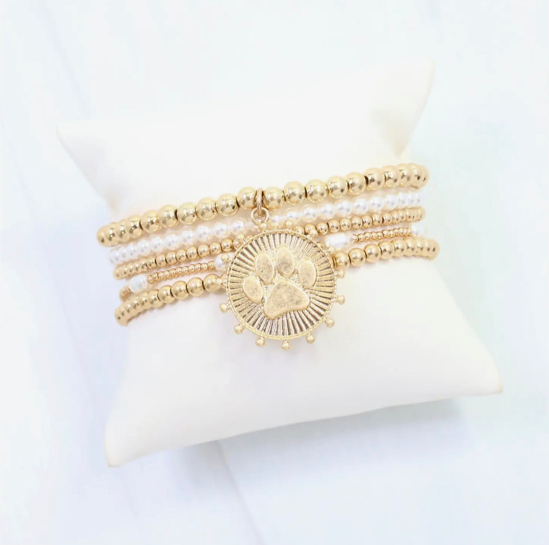 Caroline Hill | Carmen Coin Bracelet Set- Paw