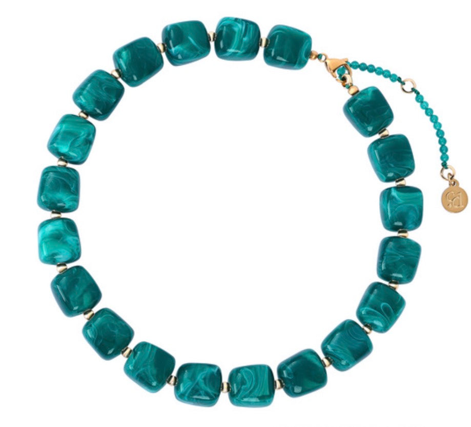 Cape Diablo | Chunky Square Bead Necklace-7 Colors