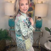 Jaded Gypsy | Patchwork Sunrise Top-Sky