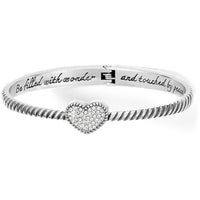 Brighton | Celestia Heart Hinged Bangle-Silver