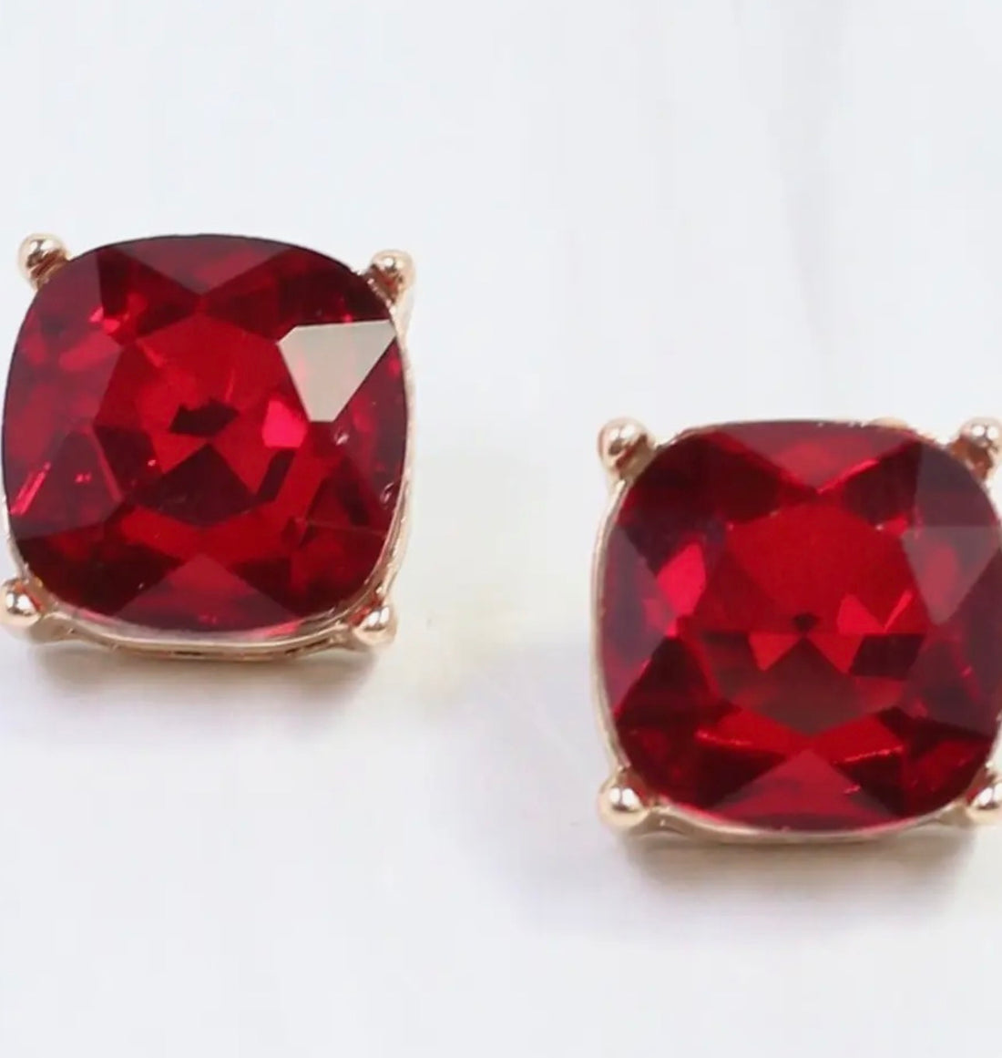 Caroline Hill | Julien Stone Stud Earring-Red