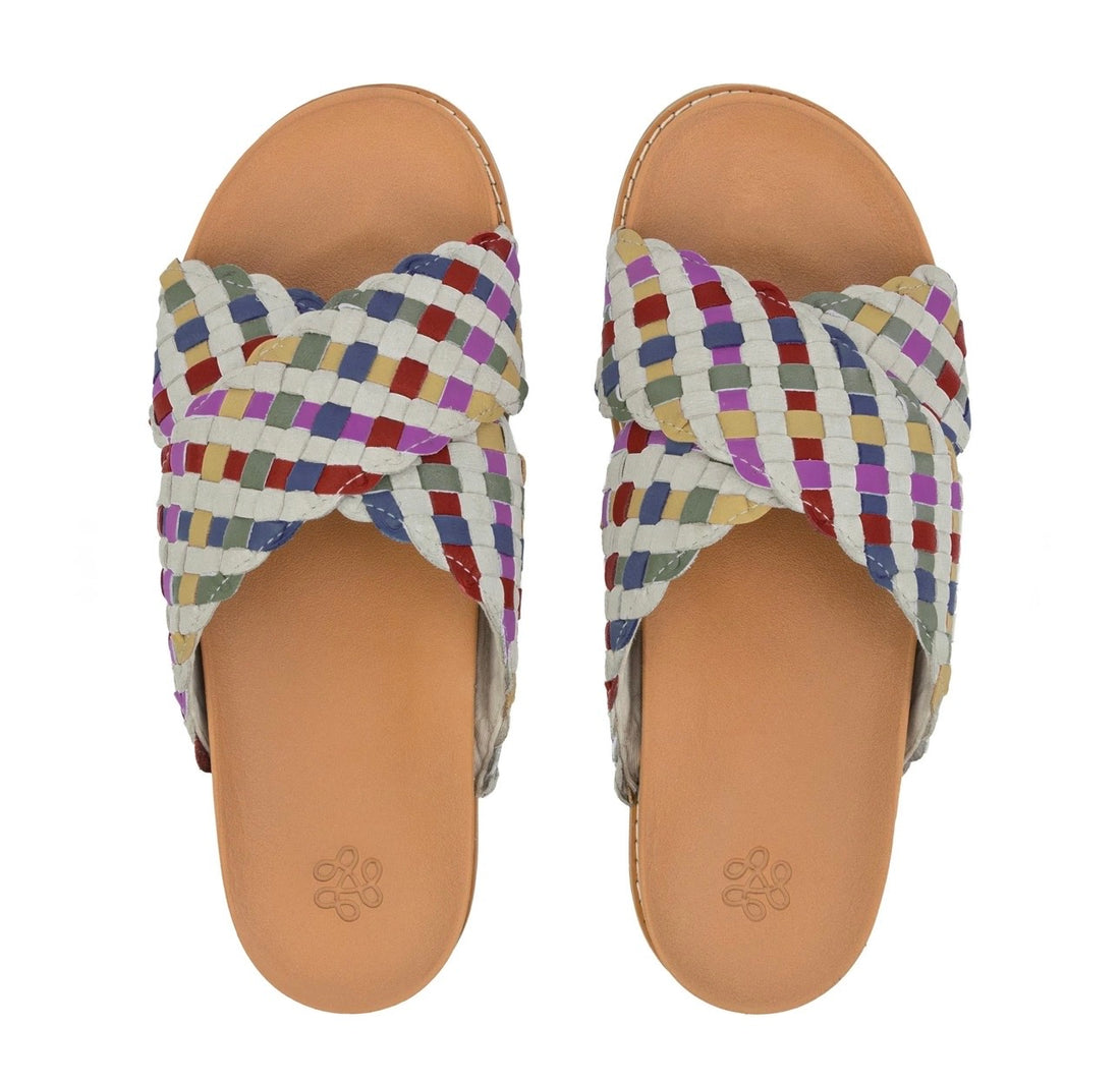 The Sak | Penelope Sandal-Woven Stone Multi
