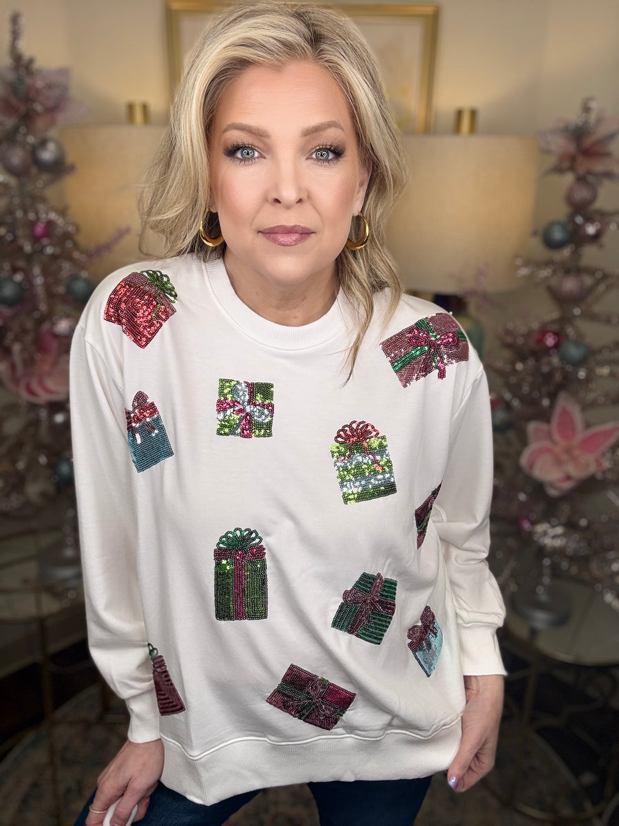 Mary Square Sweatshirt-Presents