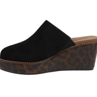 Corky's Maybe Later leopard print closed toe wedge