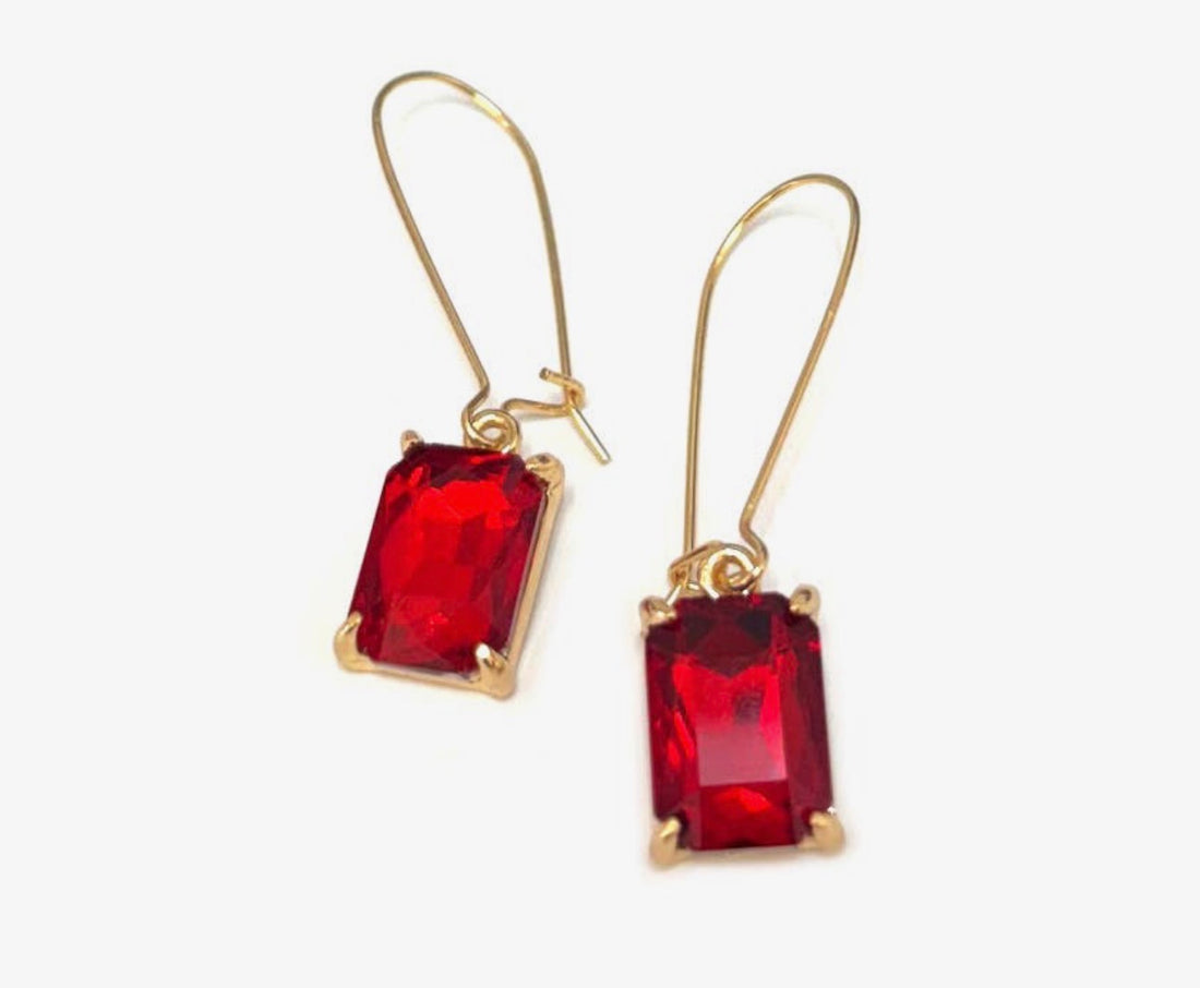 Rectangle Sparkle Earrings-6 Colors