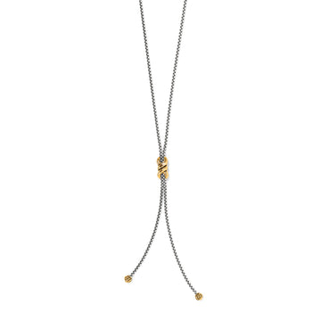 Brighton | Interlok Twist 2 Tone Lariat Necklace